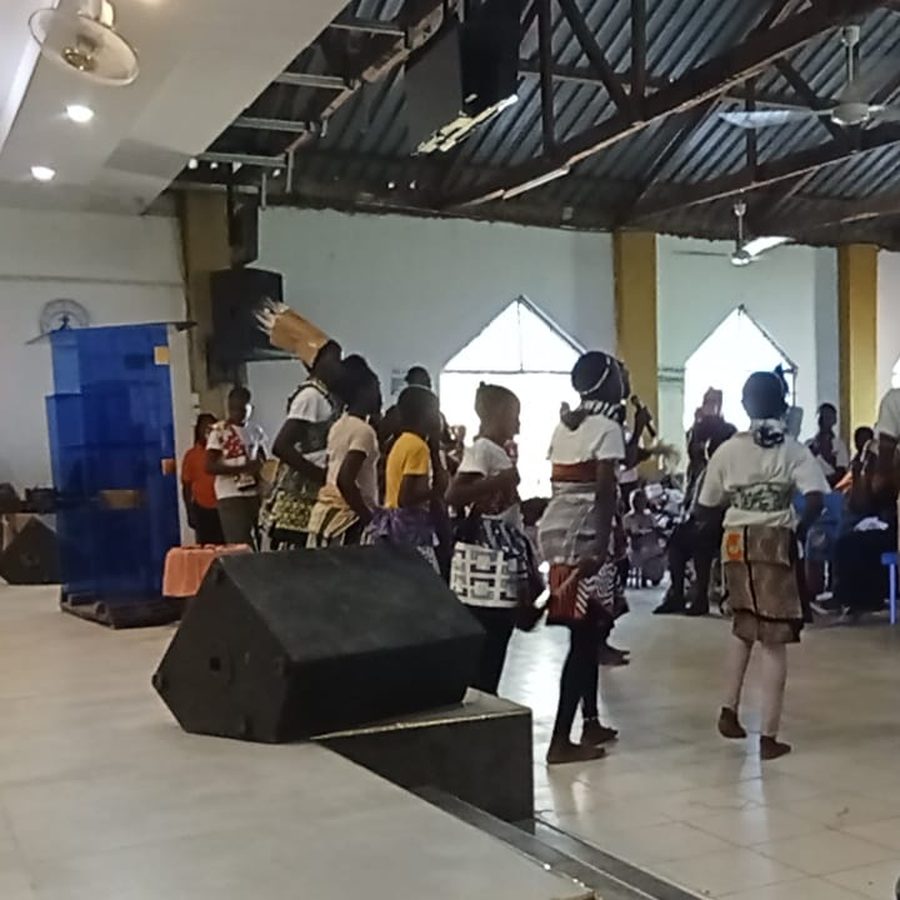 Learners dancing in traditional dress on Culture Day
