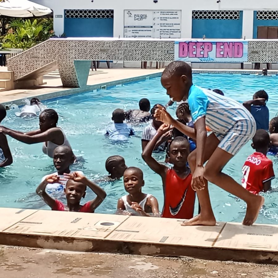 Young Masters Academy learners enjoying swimming day at the pool