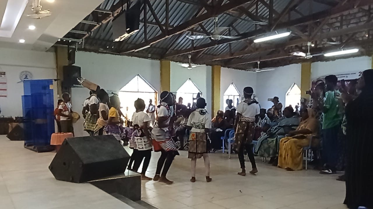 Students at a Young Masters Academy school event in Likoni